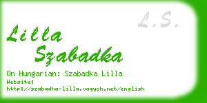 lilla szabadka business card